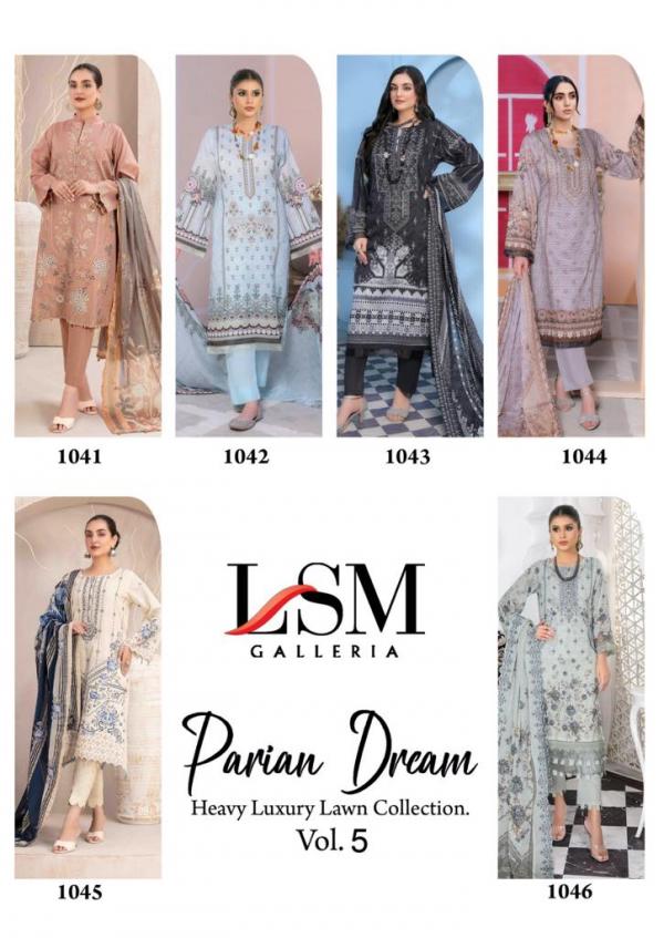 Lsm Parian Dream Vol 5 Heavy Luxury Lawn Dress Material